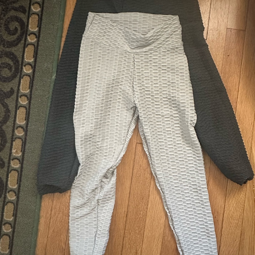 Textured Gray Women's Pants
